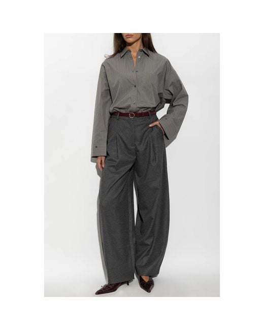 By Malene Birger Gray Povilanna Hose Mit Bügelfalte