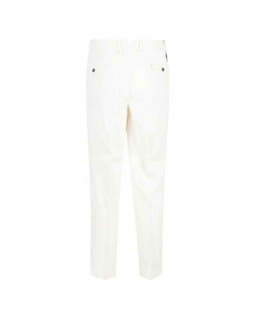 Santaniello White Slim-Fit Trousers for men