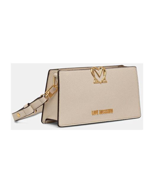 Love Moschino Natural Umhängetasche Mit Logo-Plakette