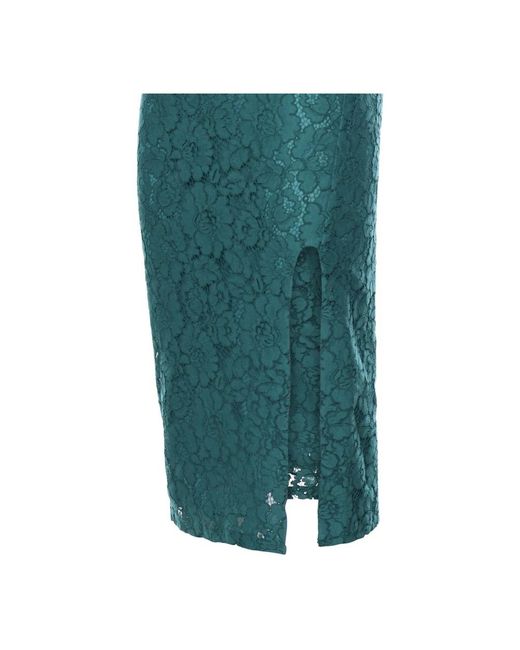 Pinko Lace Side-Split Dress in het Green