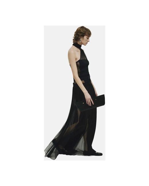 Erika Cavallini Semi Couture Black Wide Trousers