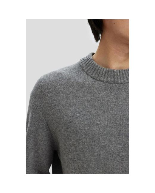 SELECTED Rundhals-Strickware in Gray für Herren