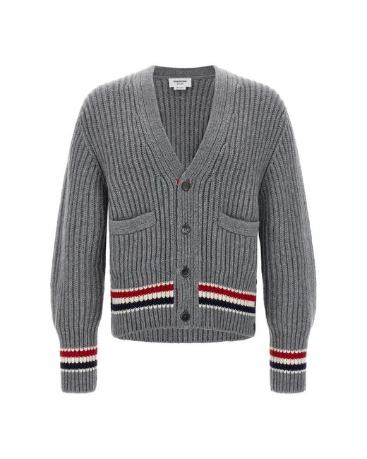 Thom Browne Gray Cashmere Knitwear for men