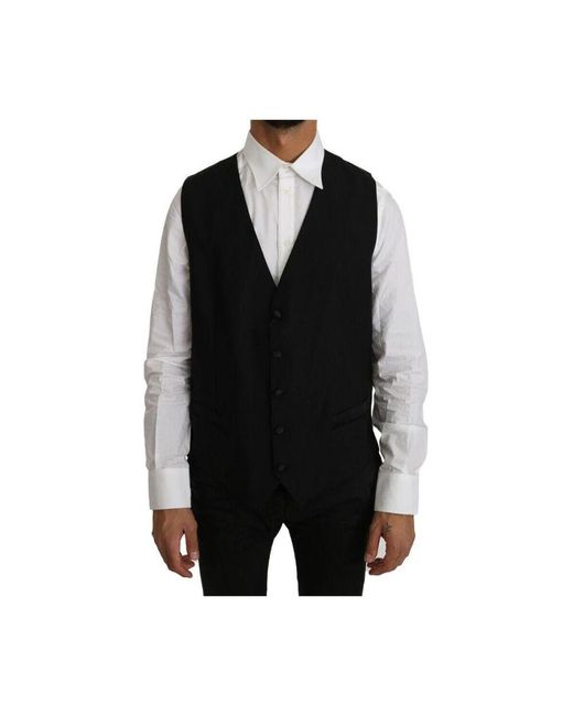 Dolce & Gabbana Black Vests for men