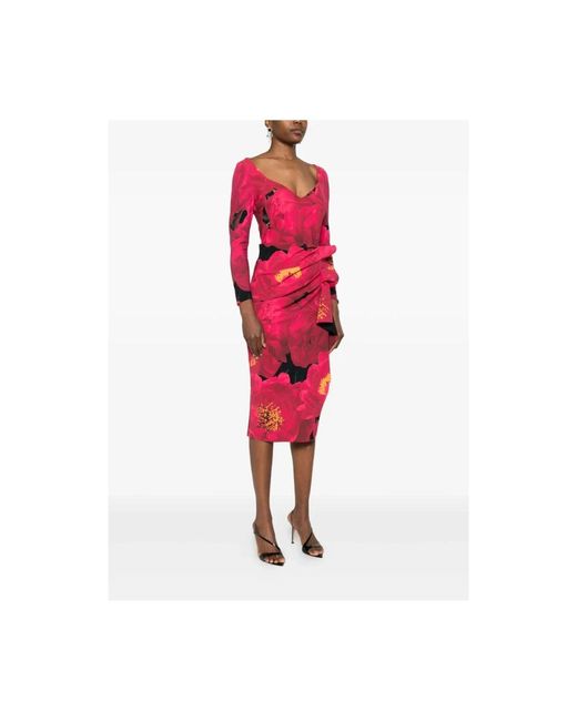 Chiara Boni Red Midi Dresses