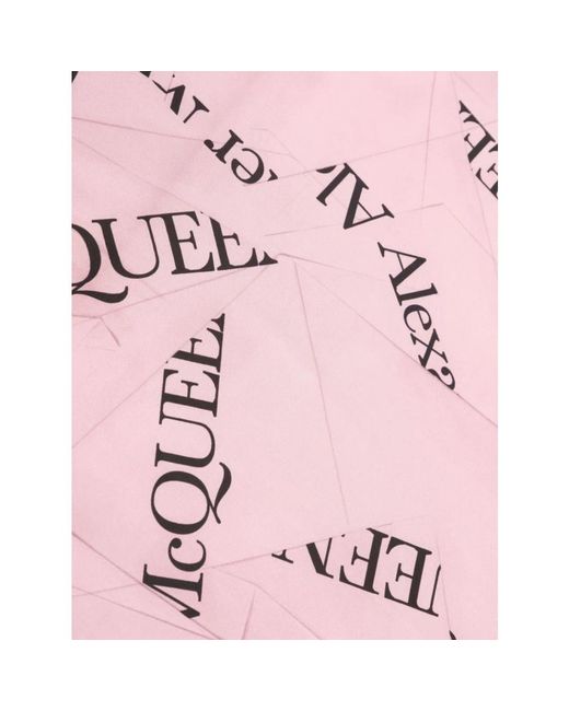 McQueen Pink Silk Scarves