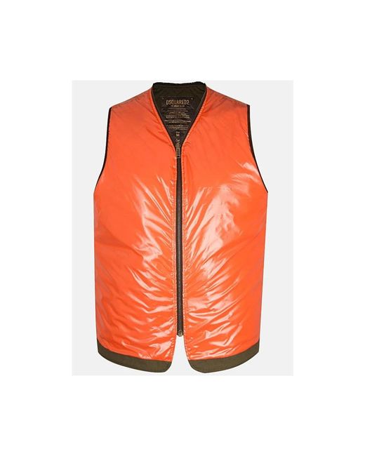 DSquared² Jassen ,Groen ,Katoen Omkeerbaar Mouwloos Vest in het Green voor heren