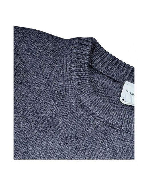 Aspesi Grobstrick-Pullover in Blue für Herren