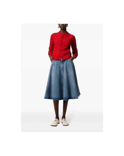 AMI Blue Denim Skirts