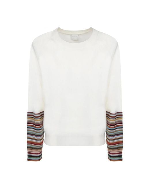 Paul Smith White Round-Neck Knitwear