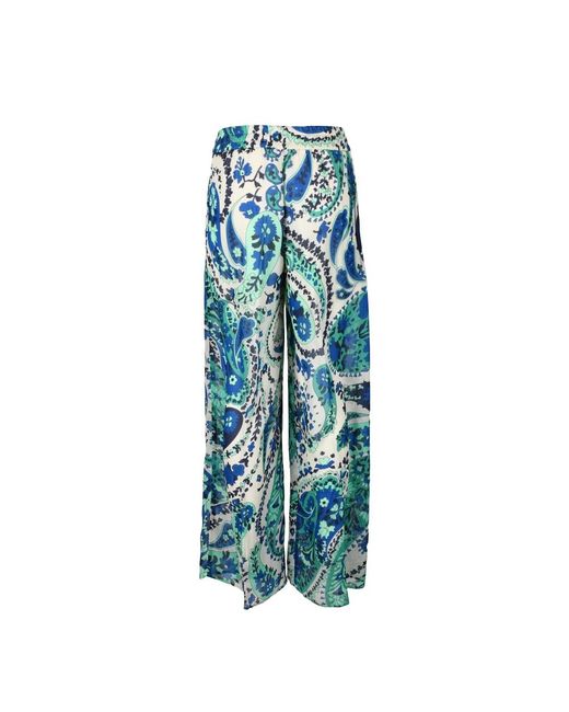 Twinset Blue Straight Trousers