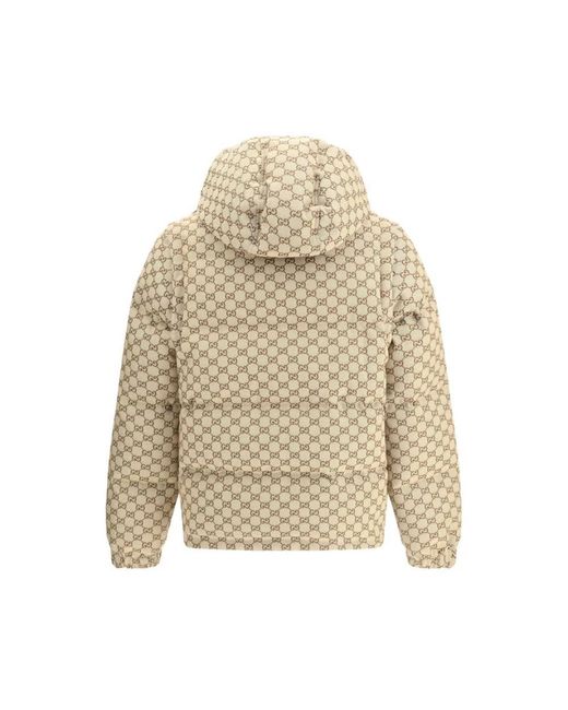 Gucci Jassen ,Katoen Gewatteerde Donsjas Met Patroon in het Natural voor heren