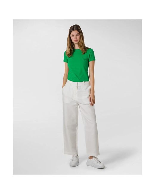 Peuterey White Wide Trousers