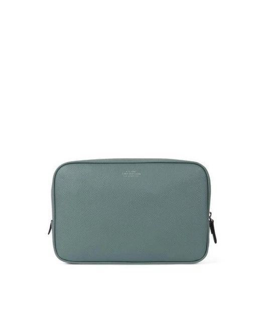 Smythson Green Toilet Bags