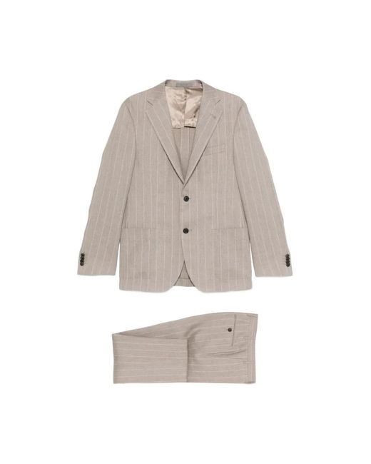 Single Breasted Suits Corneliani de hombre de color Gray