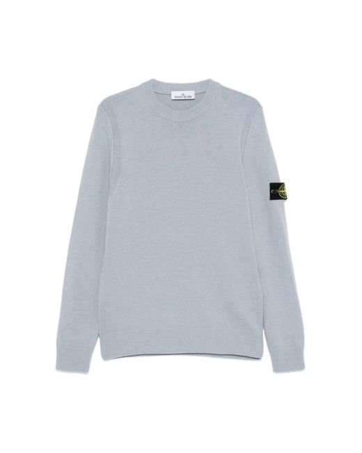 Stone Island Gray Round-Neck Knitwear for men