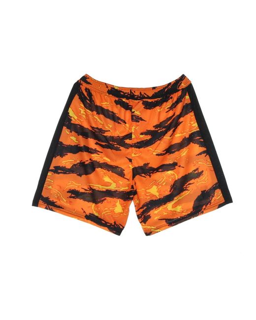 Propaganda Fitness ,Oranje ,Polyester Tiger Camo Basketball Shorts in het Orange voor heren