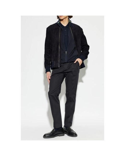 Paul Smith Blue Leather Jackets for men
