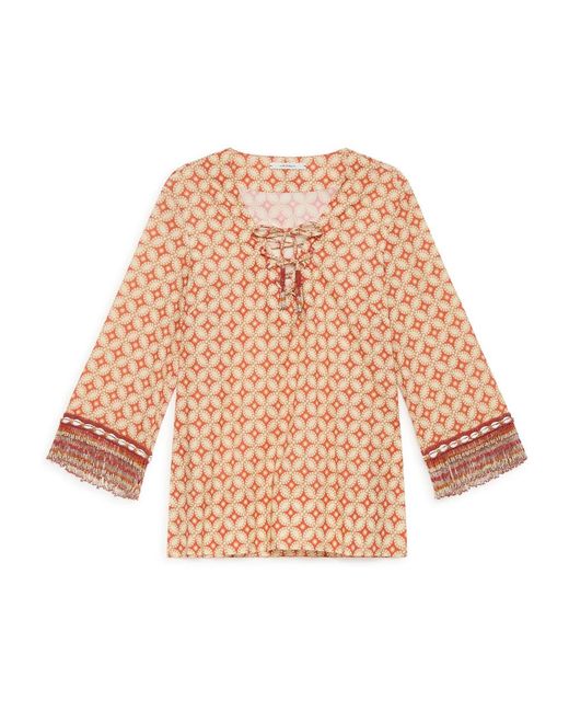 Maliparmi Floral Spin Kaftan in het Natural