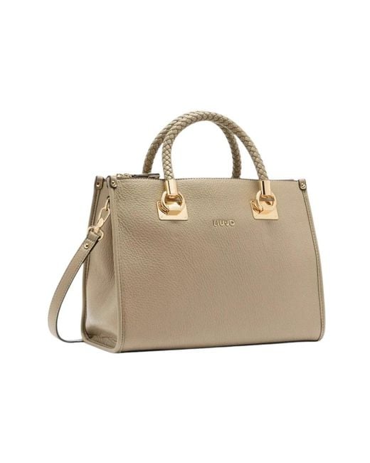 Liu Jo Satchel Media Tas Met Verstelbare Band in het Metallic