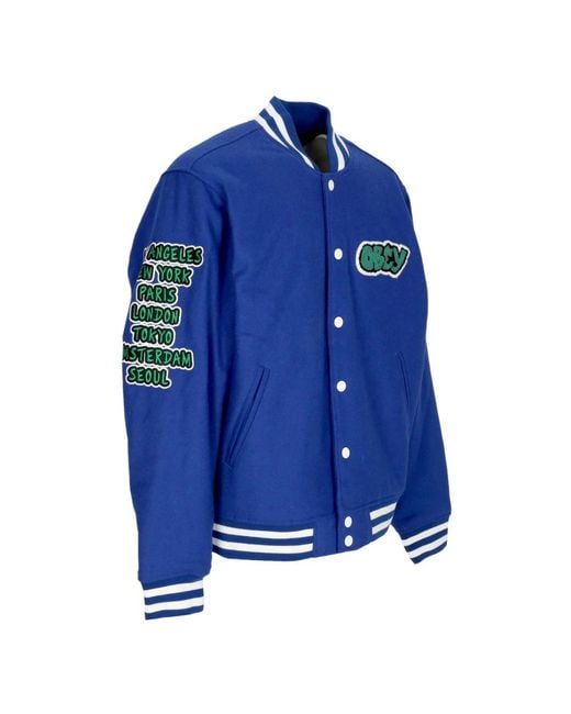 Obey Varsity College Jacke Surf Blau in Blue für Herren