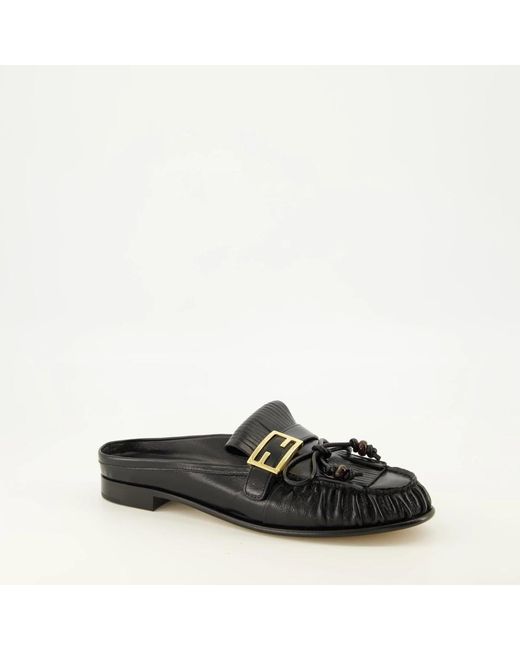 Fendi Black Mules