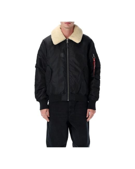 Alpha Industries Black Bomber Jackets for men