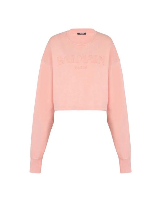 Sweatshirts Balmain en coloris Pink