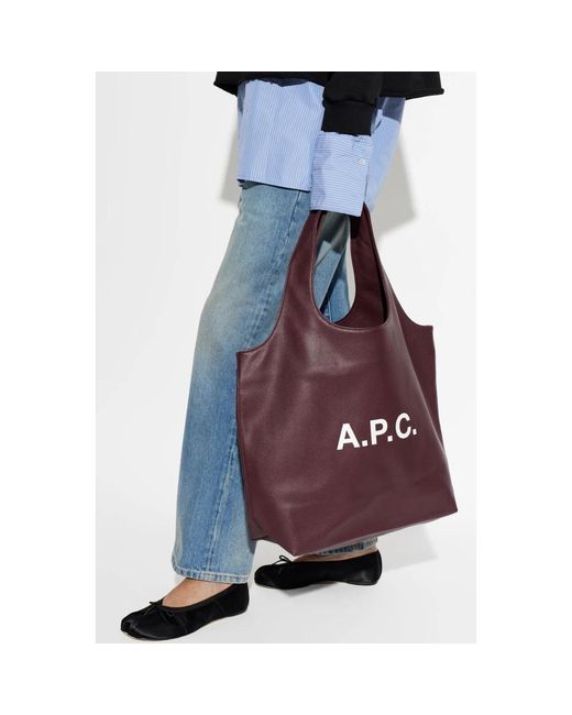 A.P.C. Purple Tote Bags
