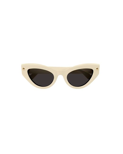 McQueen White Sunglasses