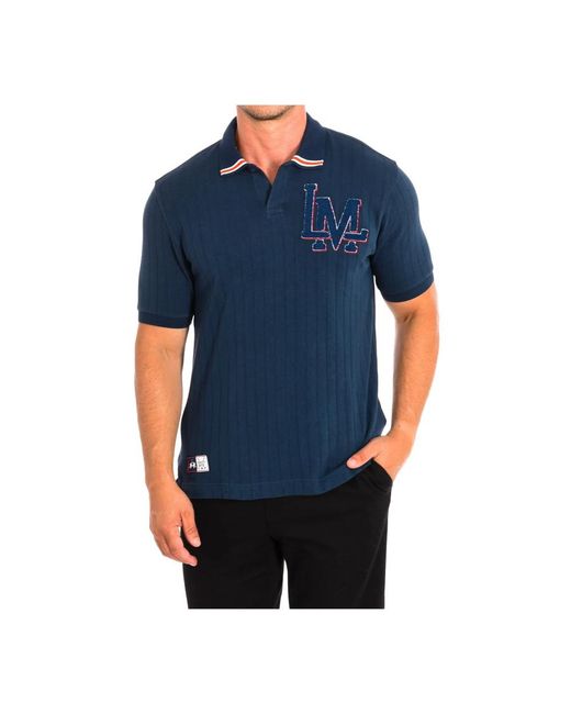 La Martina Blue Polo Shirts for men