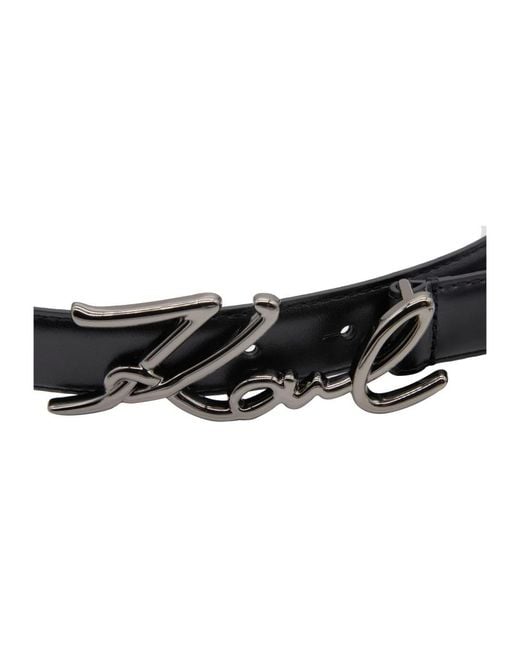 Karl Lagerfeld Black Belts
