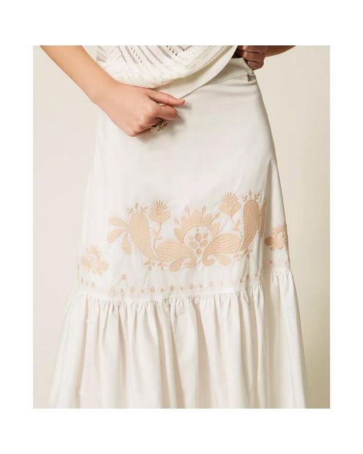 Twinset White Midi Skirts