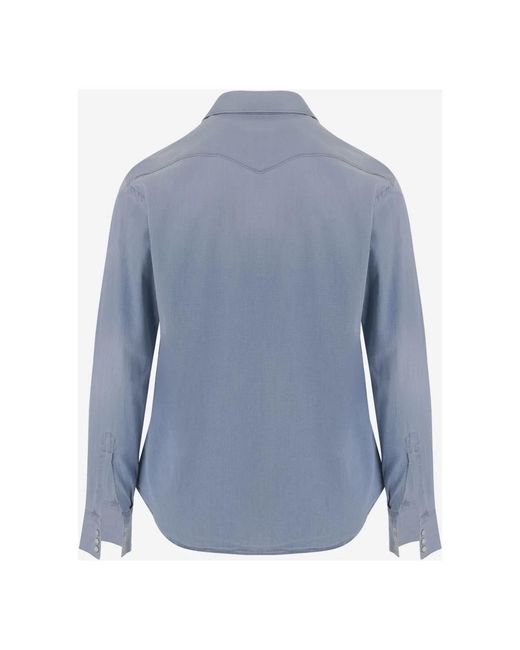 Alessandro Gherardi Blue Denim Shirts for men