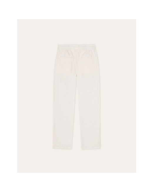 Les Deux White Straight Trousers for men