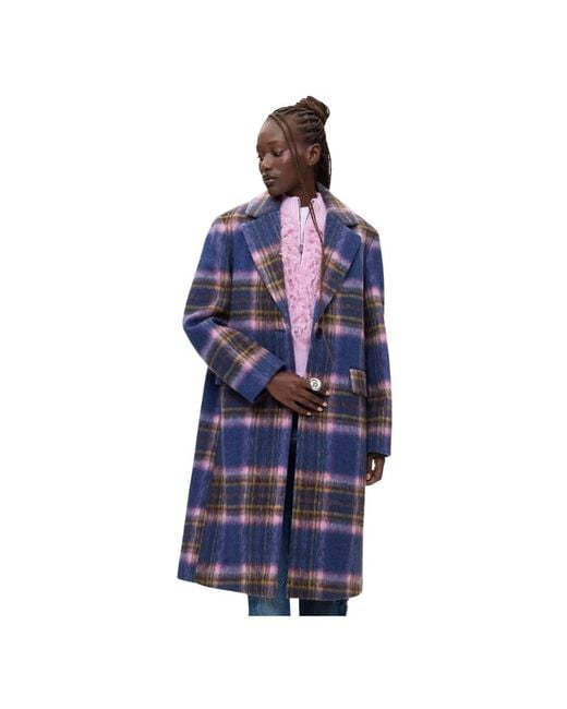 Desigual Chaq_Checkered Jas in het Blue