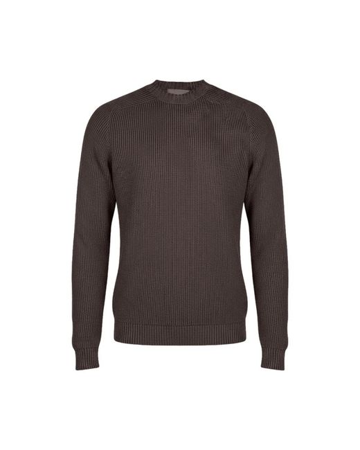 Gran Sasso Rainwool Rundhalspullover in het Brown voor heren