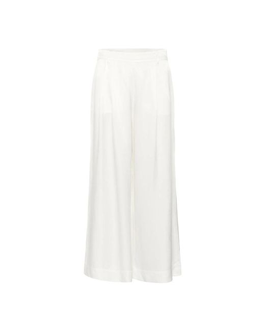 Wide Trousers My Essential Wardrobe de color White