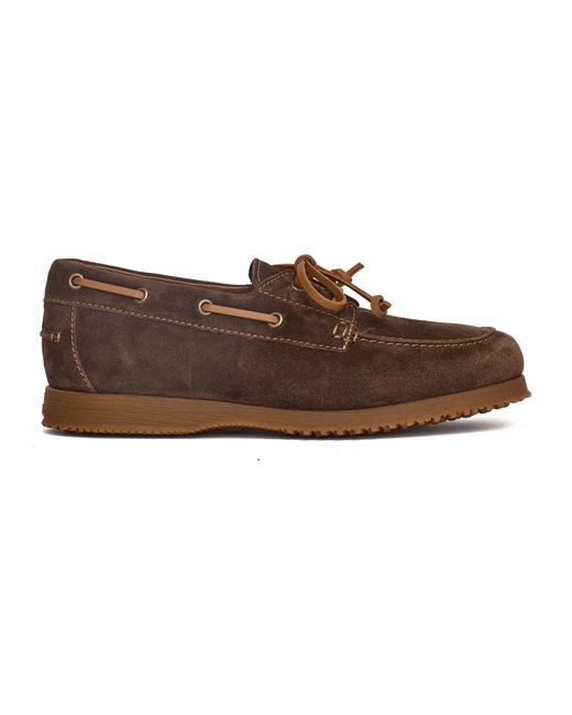 Hogan Brown Boat Shoes for men