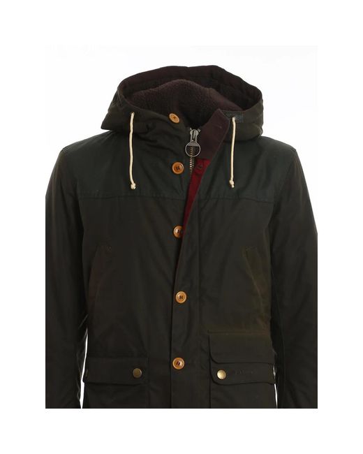Barbour Jassen ,Groen ,Katoen Groene Katoenen Game Parka Jas in het Black voor heren