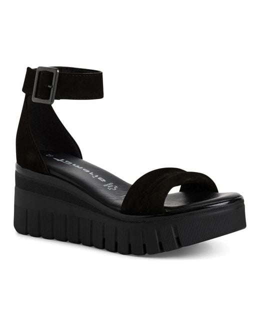 Tamaris Black Wedges