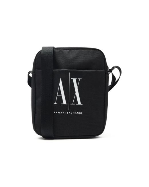 Armani Exchange Black Messenger Bags for men