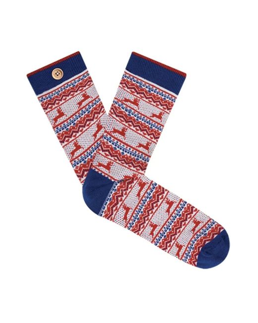 Cabaïa Blue Geknöpfte bio-socken für frauen