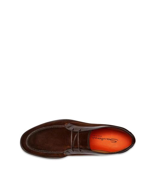 Santoni Brown Lace-Up Boots for men