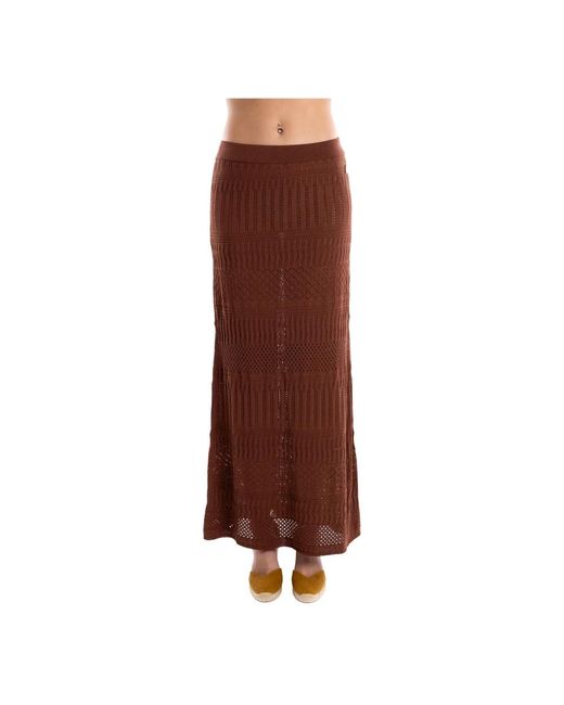 Akep Brown Maxi Skirts