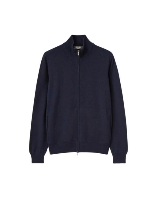 Loro Piana Blue Cashmere Knitwear for men
