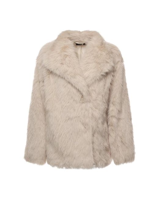 V73 Natural Faux Fur & Shearling Jackets