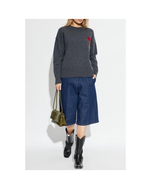 AMI Gray Wollpullover