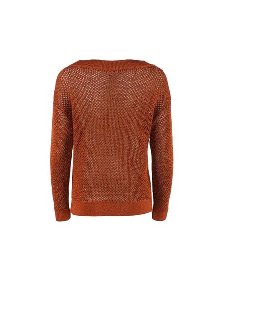Nenette Brown Round-Neck Knitwear