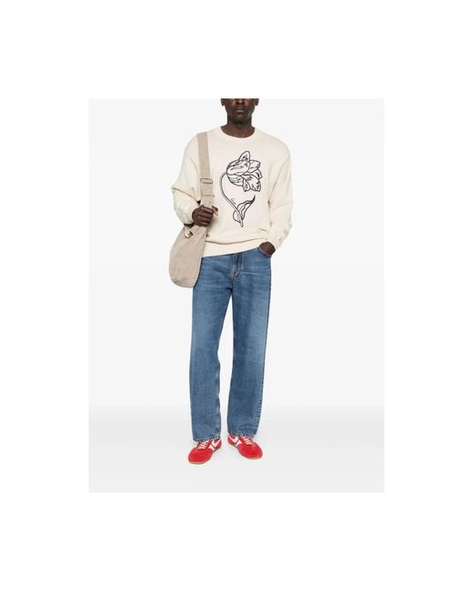 KENZO White Round-Neck Knitwear for men